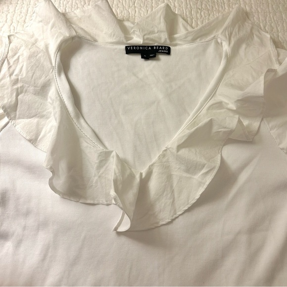 Veronica Beard Strata Ruffled Top XL - Picture 3 of 5